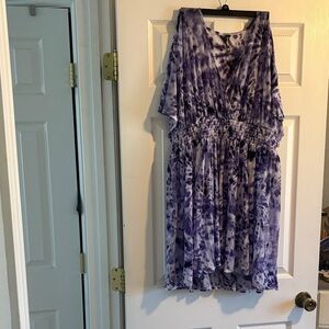 Purple Tie-Dye swim cover up
